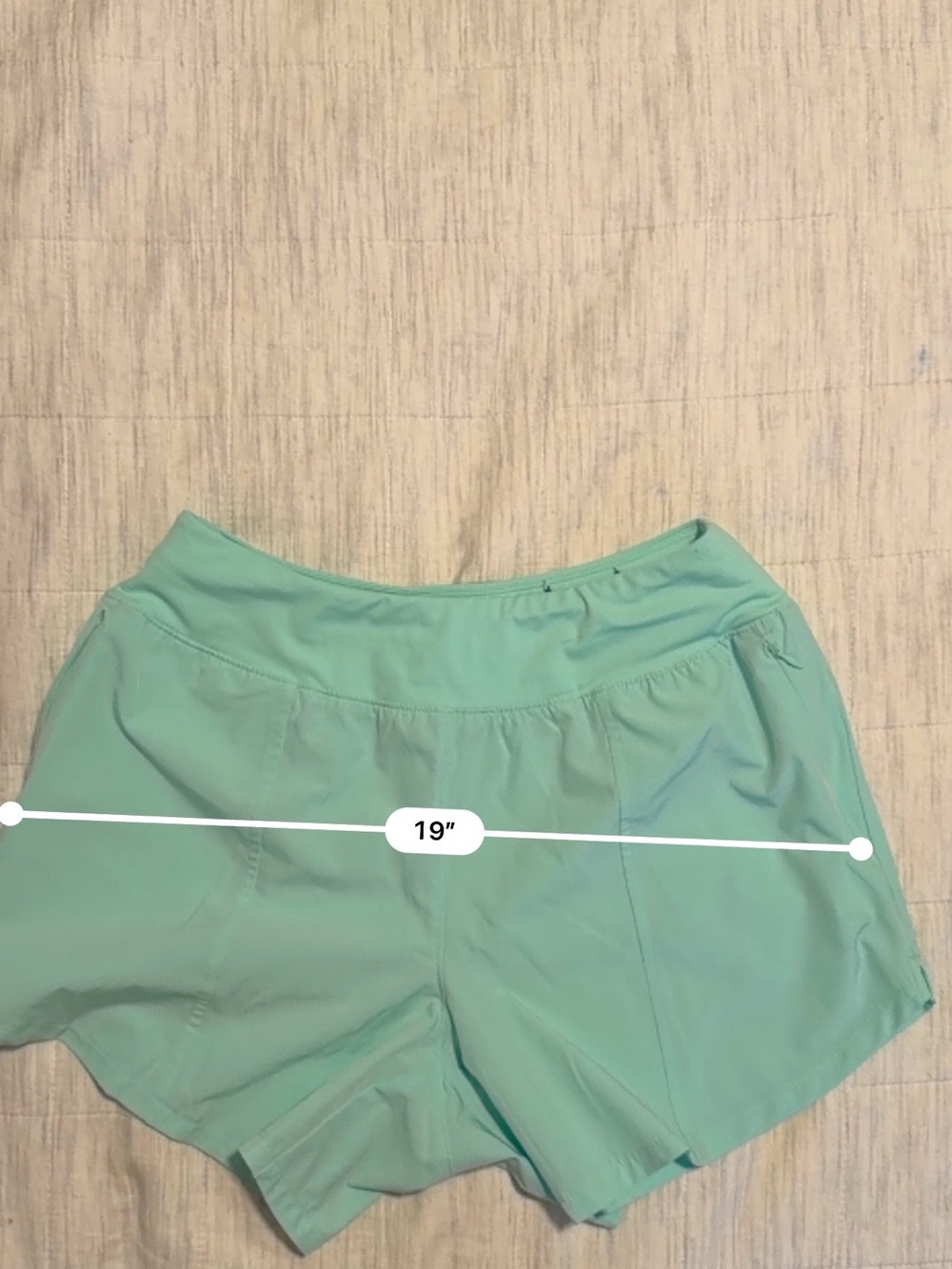 Tek Gear Women’s Medium Mint Green Athletic Running Shorts Zip Pockets - Picture 8 of 9